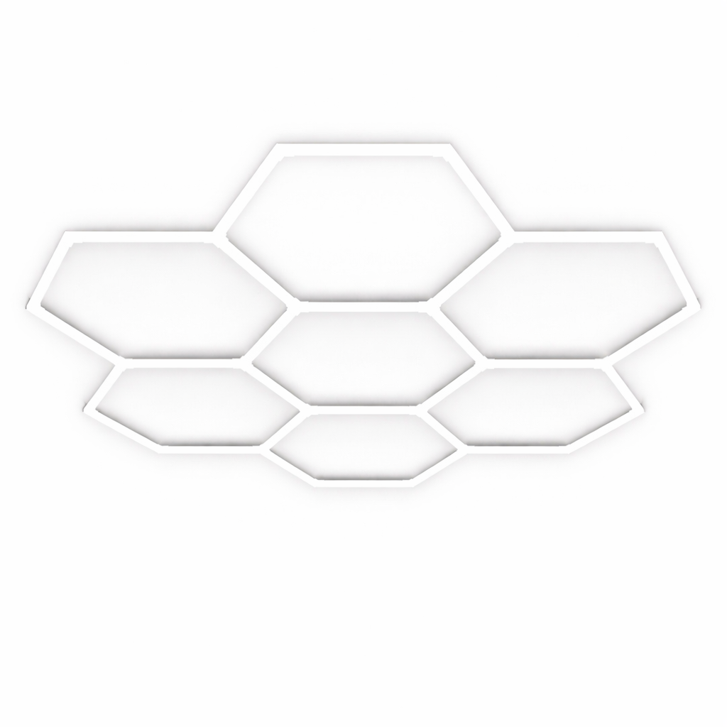 Hexagon Grid Led Car Garage Light 2.4m x 2.6m
