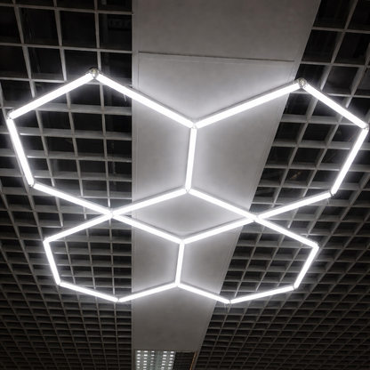 Hexagon Grid Led Car Garage Light 190cm x 160cm