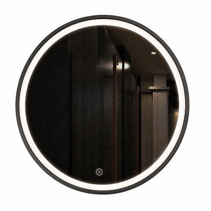 Smart Touch LED Bathroom Mirror Round 90cm