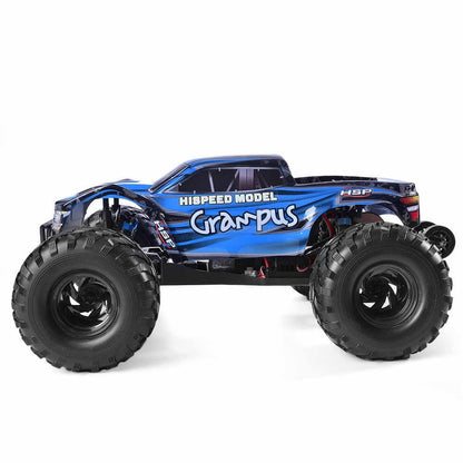 HSP RC Monster Truck 1:10 Scale 4WD with 7.2V Battery Blue