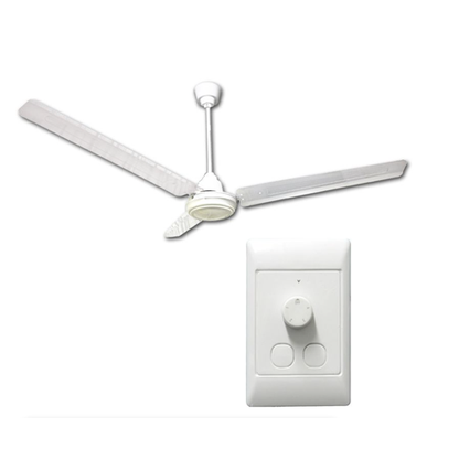 1400mm white ceiling fan with durable aluminium blades, quiet AC motor, and energy-efficient design—ideal for homes, offices, and commercial interiors.