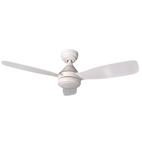 White ceiling fan on a white background