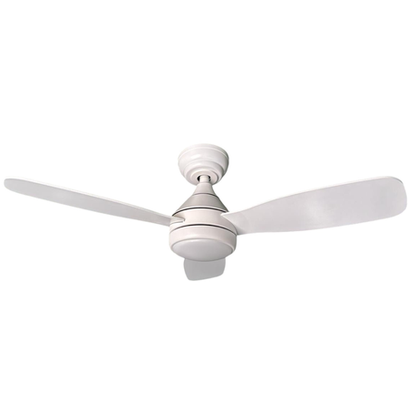 White ceiling fan on a white background