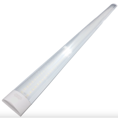 4-pack 36W LED batten ceiling lights with cool white output, low energy use, and long lifespan—ideal for offices, workshops, and indoor spaces.