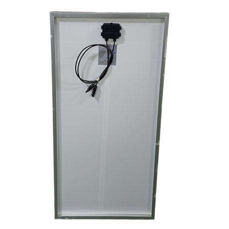 Solar panel with wiring on a white background