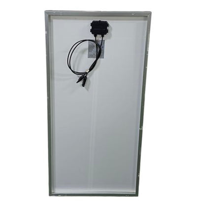 Solar panel with wiring on a white background