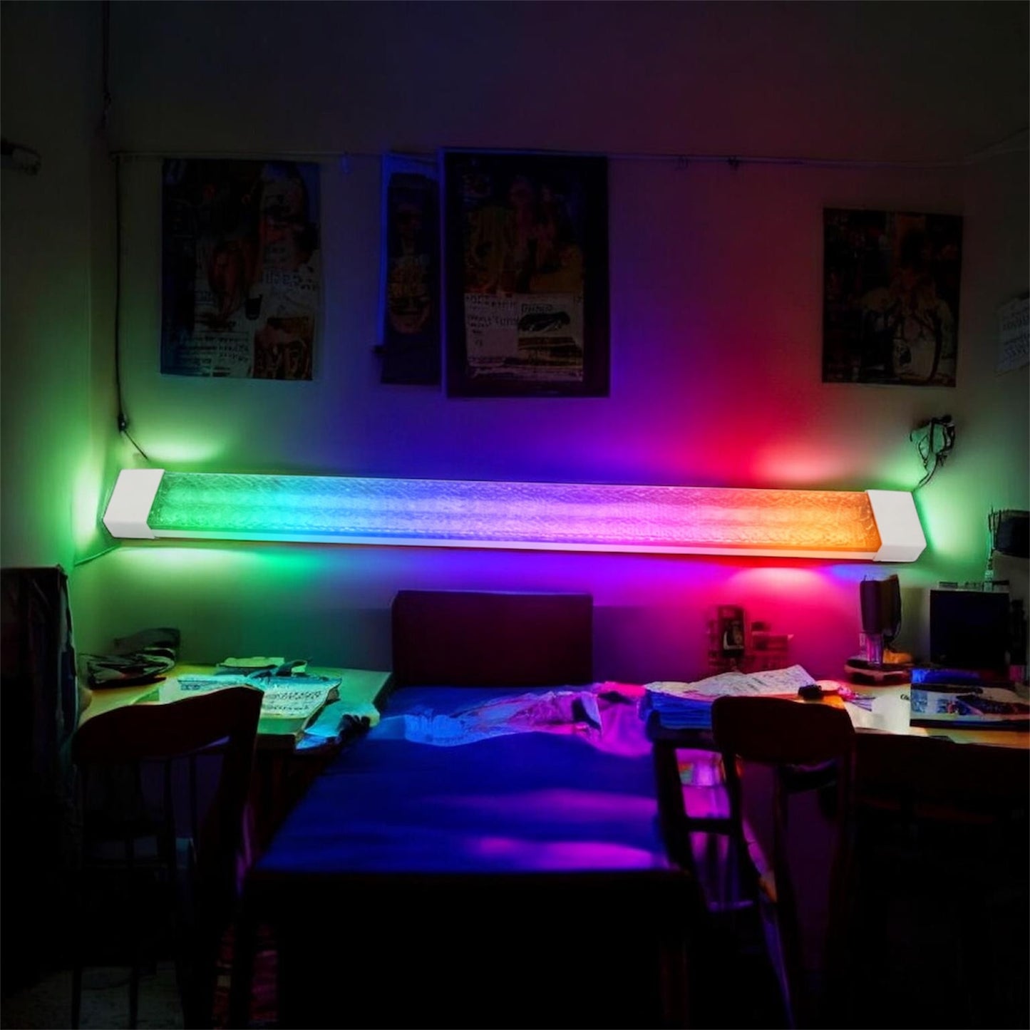 1.2M RGB Multi Colour Pulsing LED Batten Ceiling Light