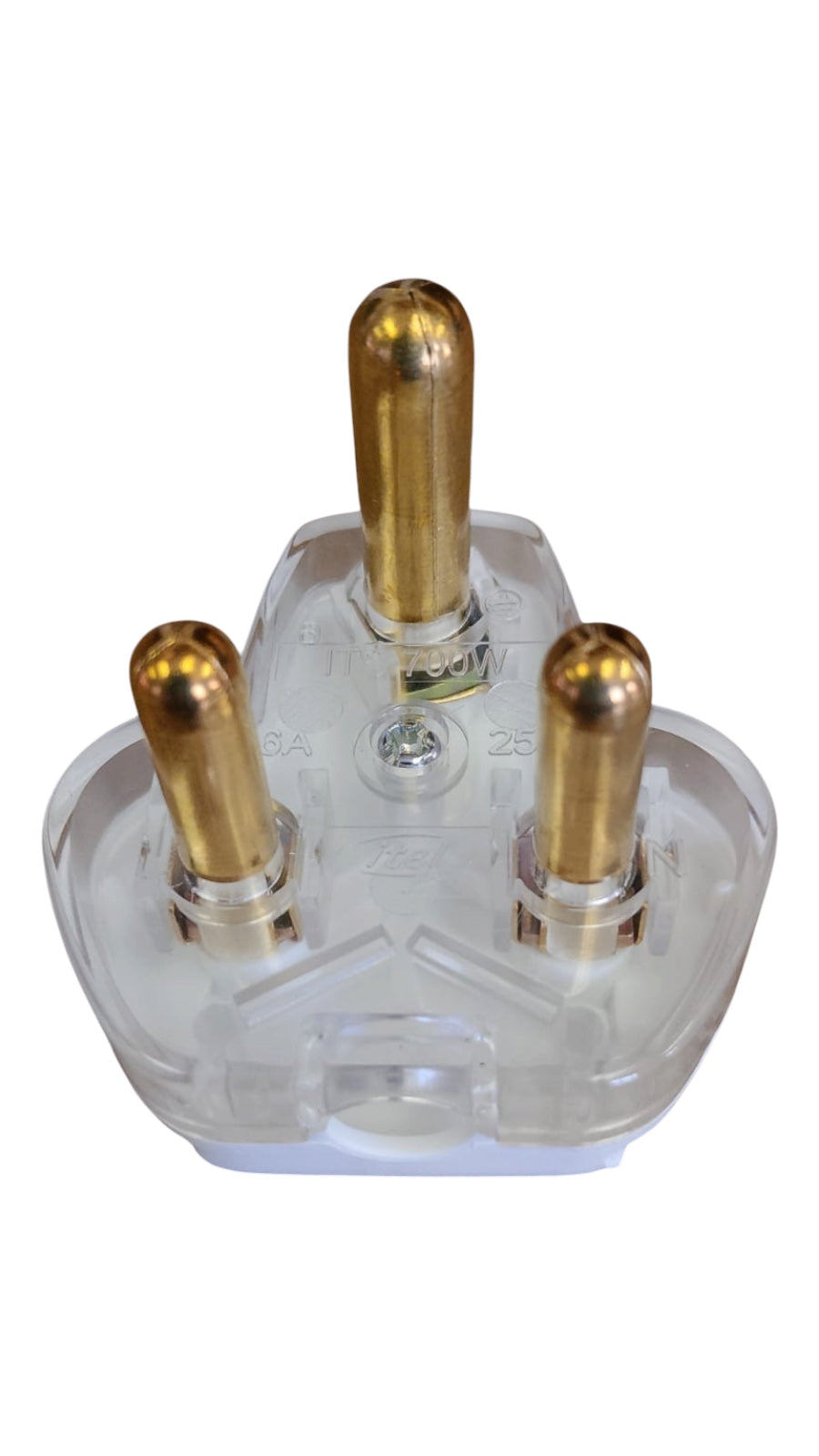 16a Three Pin White Plug Top - Pack of 5