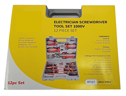 Radiant Insulated Electrician Tool Set - 12 Piece