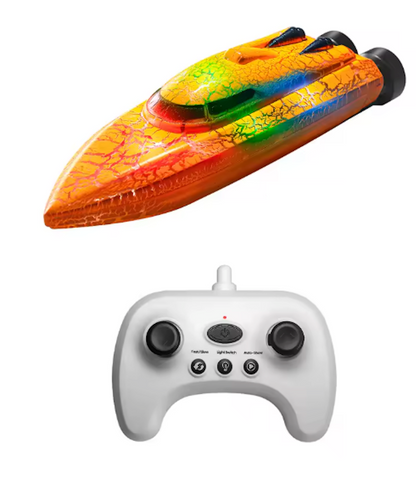 Micro Remote Control Boat 360-degree Flip with LED Light Effects