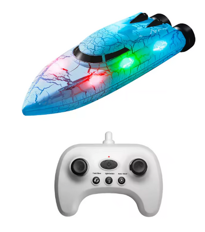 Micro Remote Control Boat 360-degree Flip with LED Light Effects