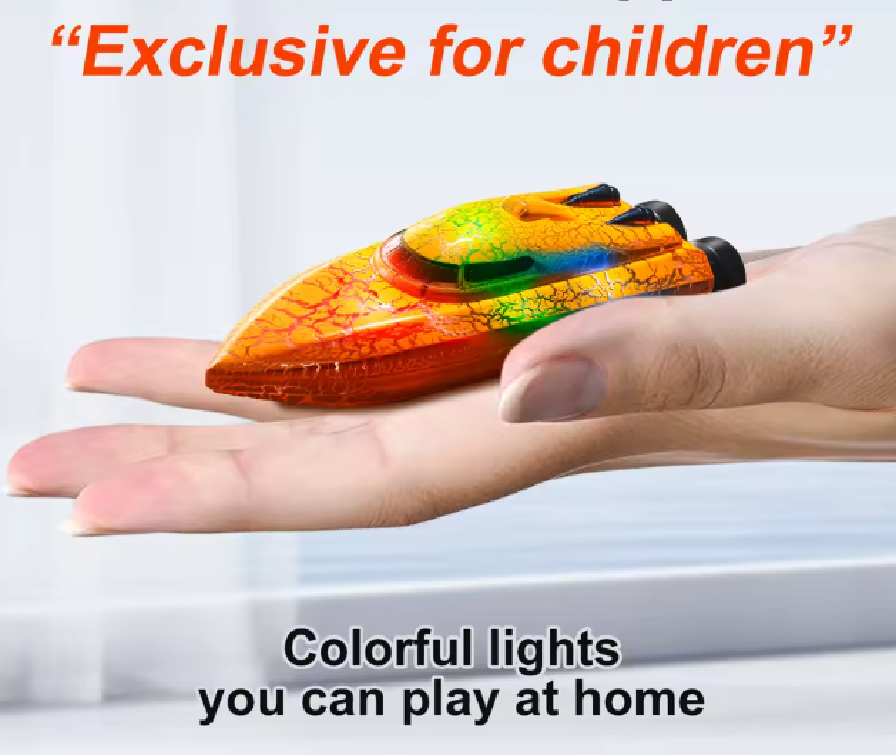 Micro Remote Control Boat 360-degree Flip with LED Light Effects