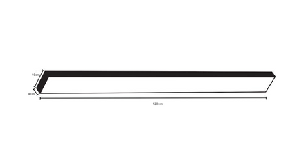 1.2m Black LED Batten Ceiling Light - 3200 Lumen