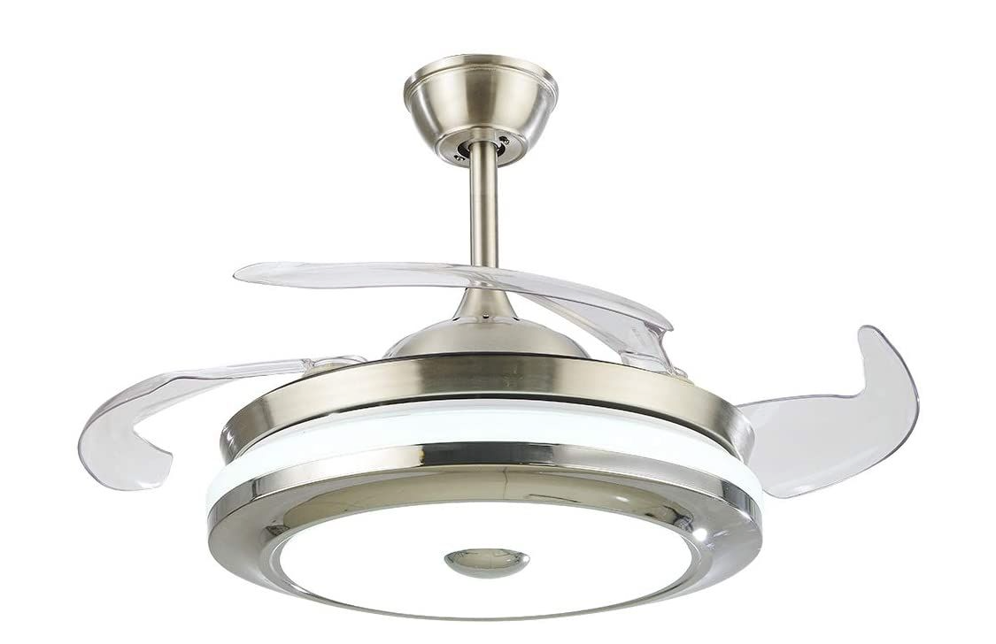 PCP Bluetooth Speaker Retractable Ceiling Fan with LED Light and Remote Control