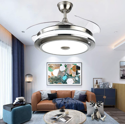 PCP Bluetooth Speaker Retractable Ceiling Fan with LED Light and Remote Control