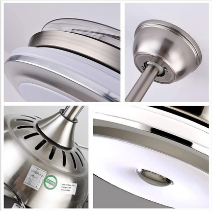 PCP Bluetooth Speaker Retractable Ceiling Fan with LED Light and Remote Control