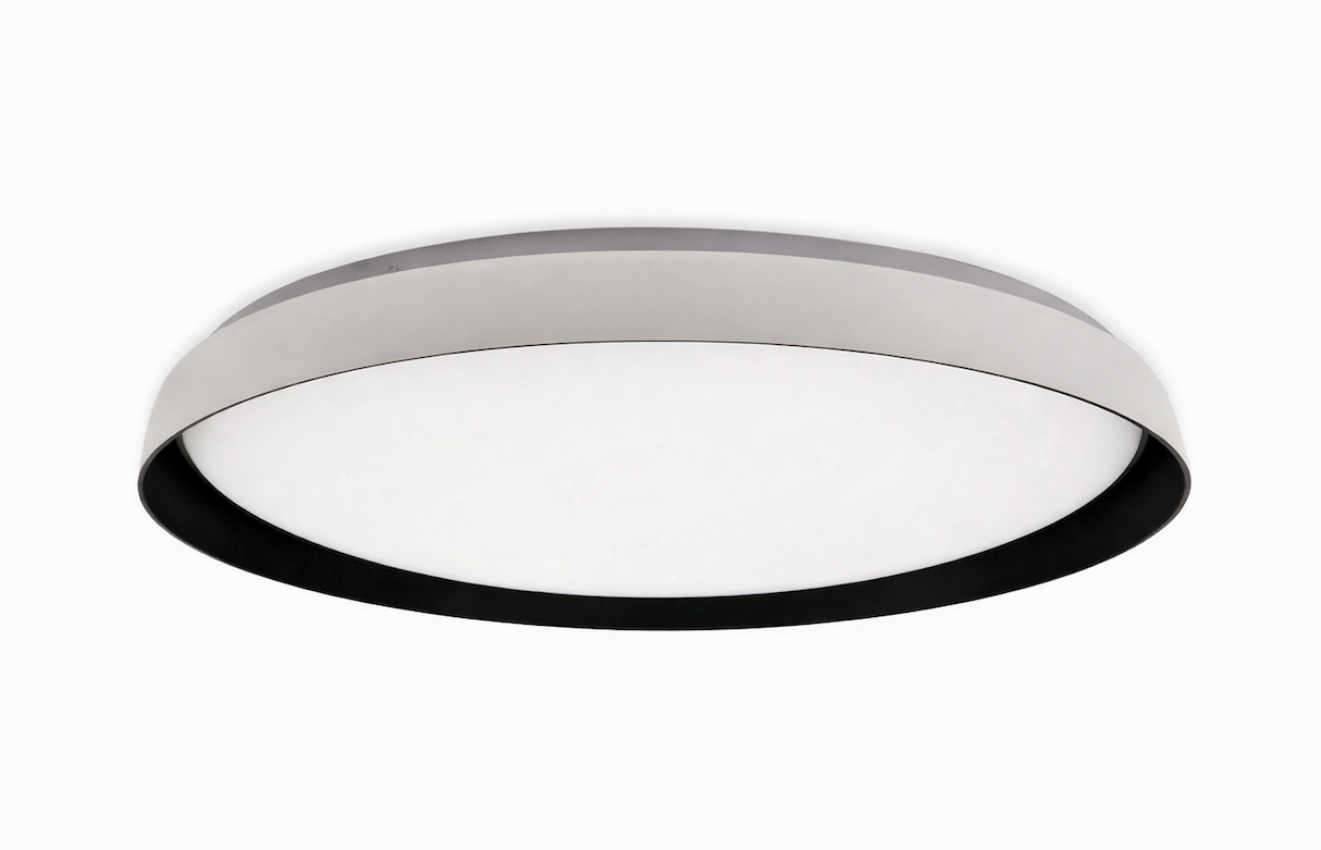48w Decorative Ceiling Light With Built in LED - White & Black