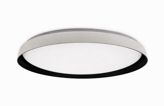 48w Decorative Ceiling Light With Built in LED - White & Black