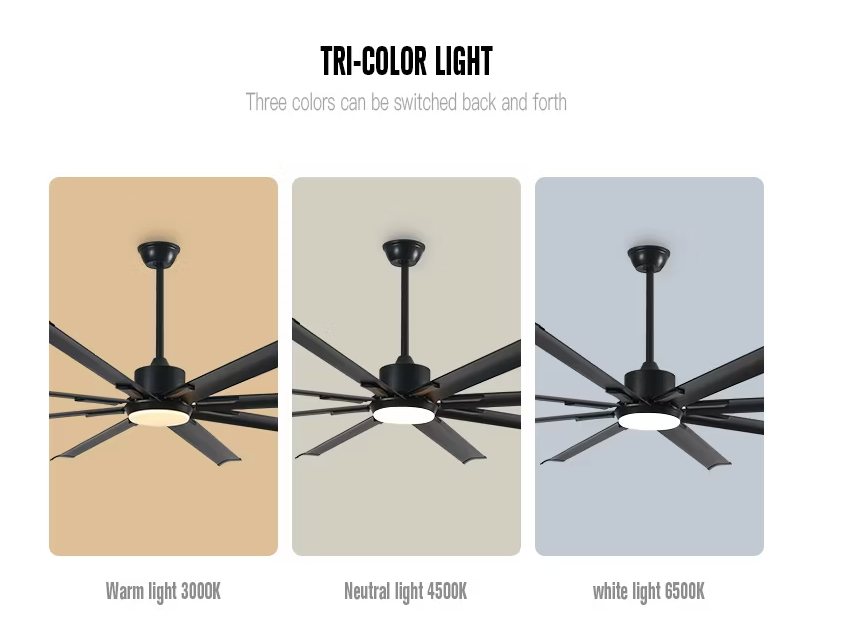 180cm Extra Large Black Ceiling Fan With Remote