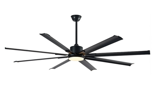 180cm Extra Large Black Ceiling Fan With Remote