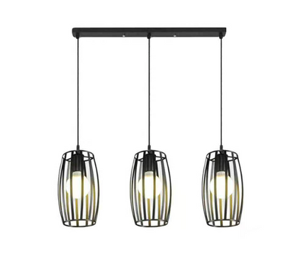 Pendant Light - Row of Three - Black