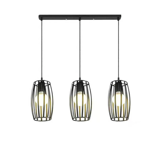 Pendant Light - Row of Three - Black