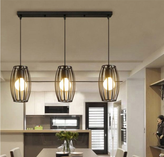 Pendant Light - Row of Three - Black