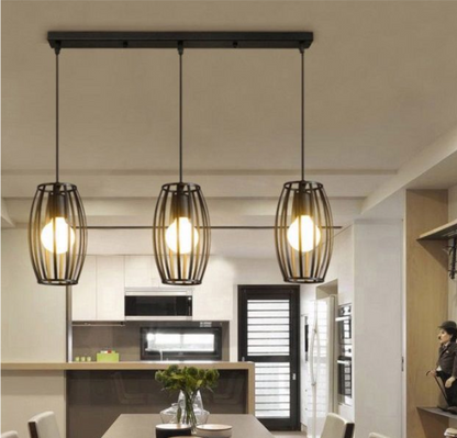 Pendant Light - Row of Three - Black