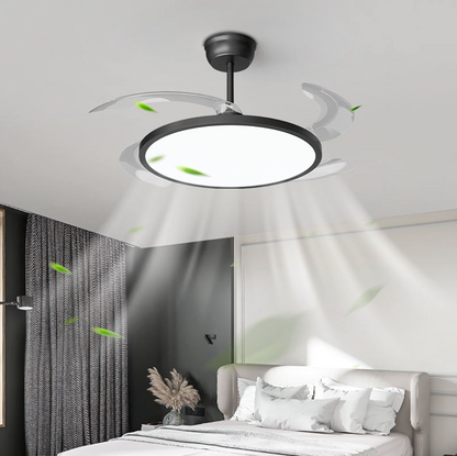 Slim Line Retractable Blade Ceiling Fan With Remote