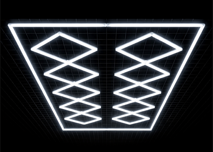 Diamond Grid Led Car Garage Light 4.7m x 2.4m