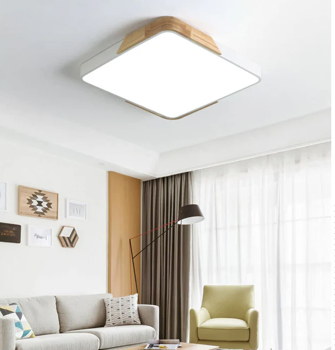 36w Modern Flush Mount Ceiling Light With Built in LED - 400mm