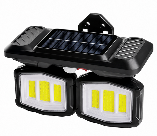 Solar Powered Double-Wall Light with Motion Sensor - 28w