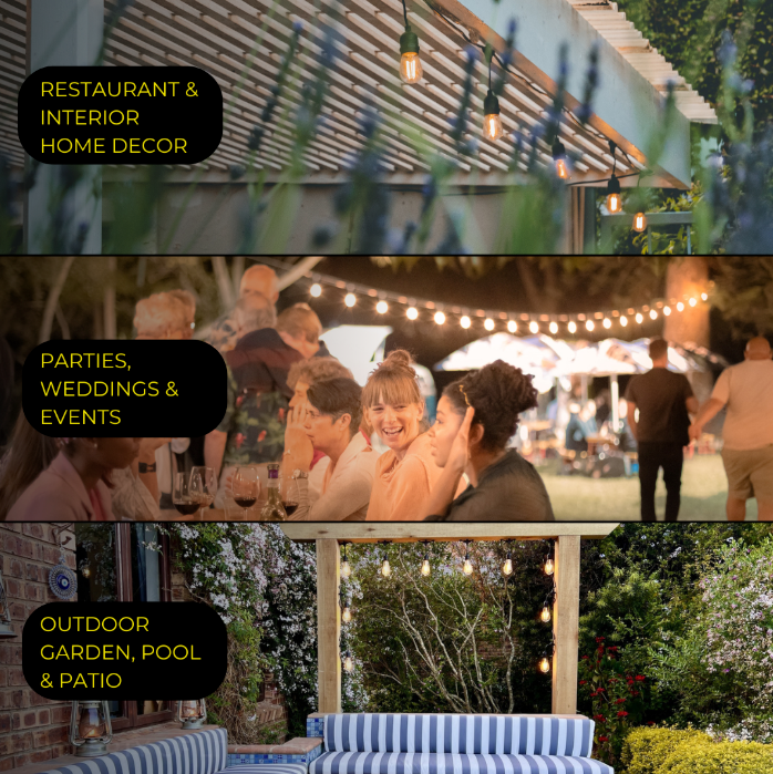 Waterproof 100m Bulb LED Outdoor Festoon Bulb String Lights