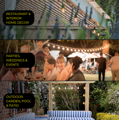 Waterproof 100m Bulb LED Outdoor Festoon Bulb String Lights