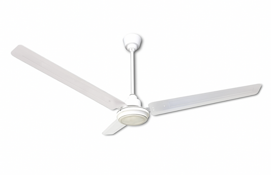 120cm White Metal Ceiling Fan With Wall Mount Remote