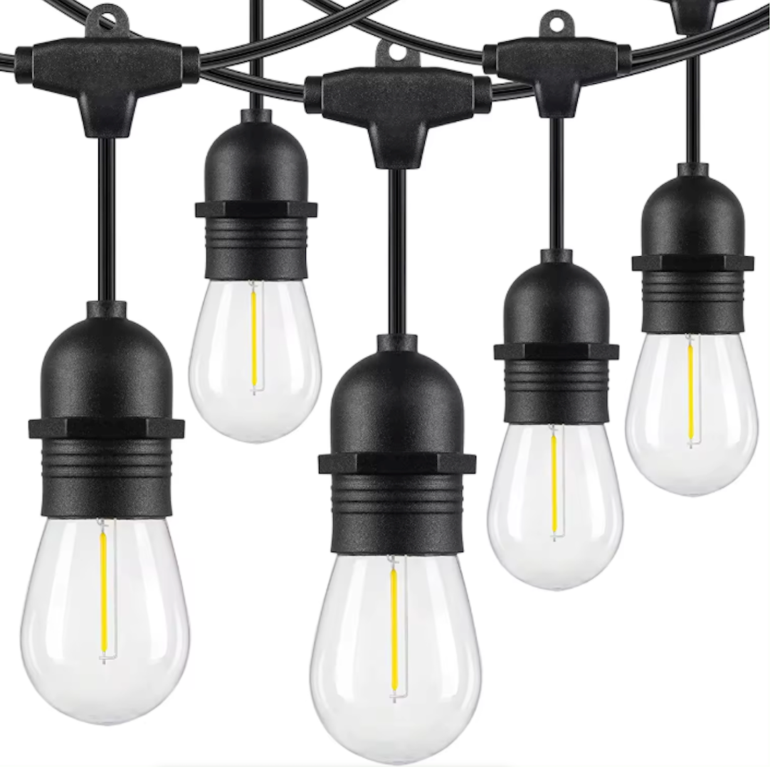 Waterproof LED Outdoor Festoon Bulb String Lights - Plug In
