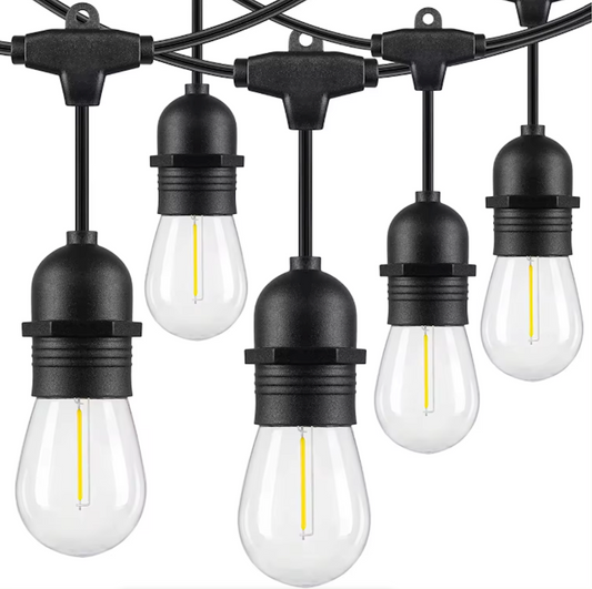 Waterproof LED Outdoor Festoon Bulb String Lights - Plug In