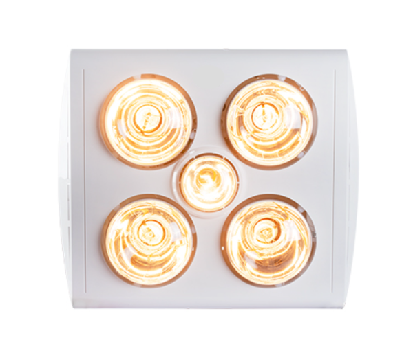 Radiant 1100w Bathroom Ceiling Heater, Light & Extractor Fan
