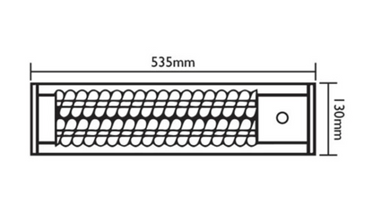 Radiant Wall-Mounted 1500w Quartz Bathroom & Patio Heater