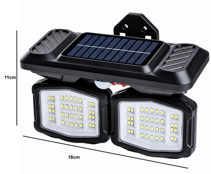Solar Powered Double-Wall Light with Motion Sensor - 28w