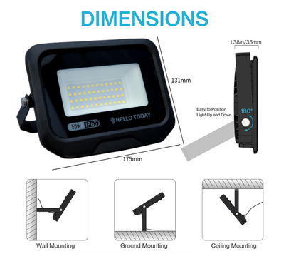 50W LED Flood Light IP65 - Hello Today