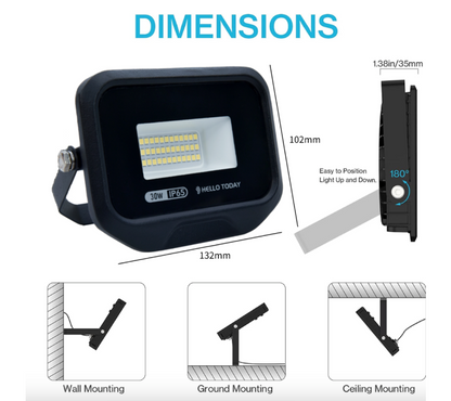30W LED Flood Light IP65 - Hello Today