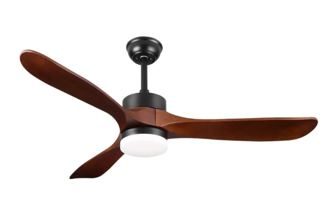 PCP Ceiling Fan with Remote Control and Wood-Style ABS Blades