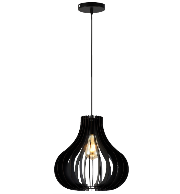 Curved Wooden Pendant Light