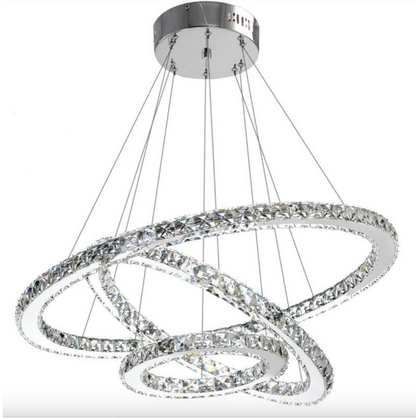 Crystal Chandelier Light Three Rings