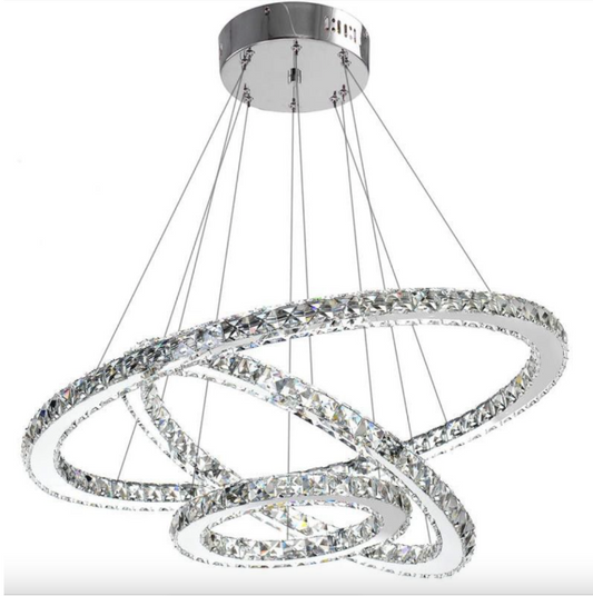 Crystal Chandelier Light Three Rings