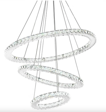 Crystal Chandelier Light Three Rings