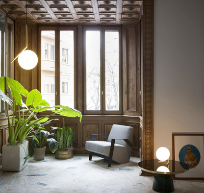 Gold Pendant Light Frost Glass