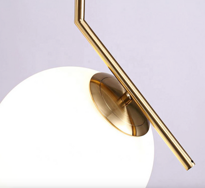 Gold Pendant Light Frost Glass