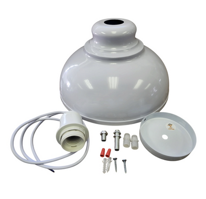 White Round Pendant Light - 300mm